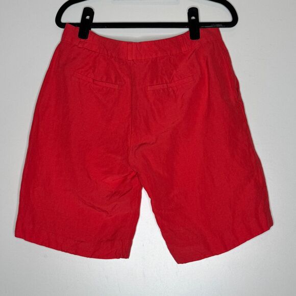 Banana Republic Linen Blend Pleat Front Chino Short Women's Size 2 - Picture 2 of 7